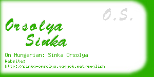 orsolya sinka business card